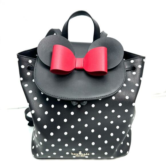 Disney X Kate Spade New York Minnie Mouse Polka Dot Backpack Purse Bag - Picture 1 of 11